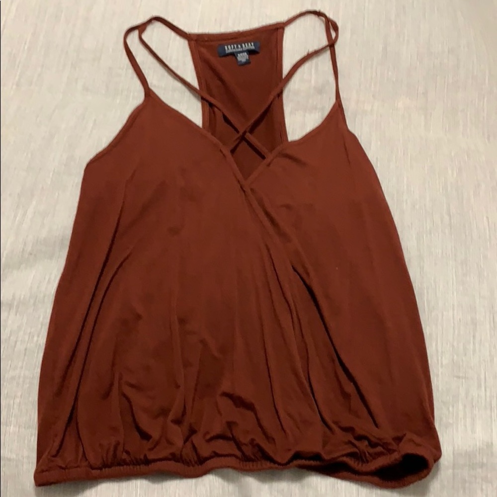 Burnt red Front across Top